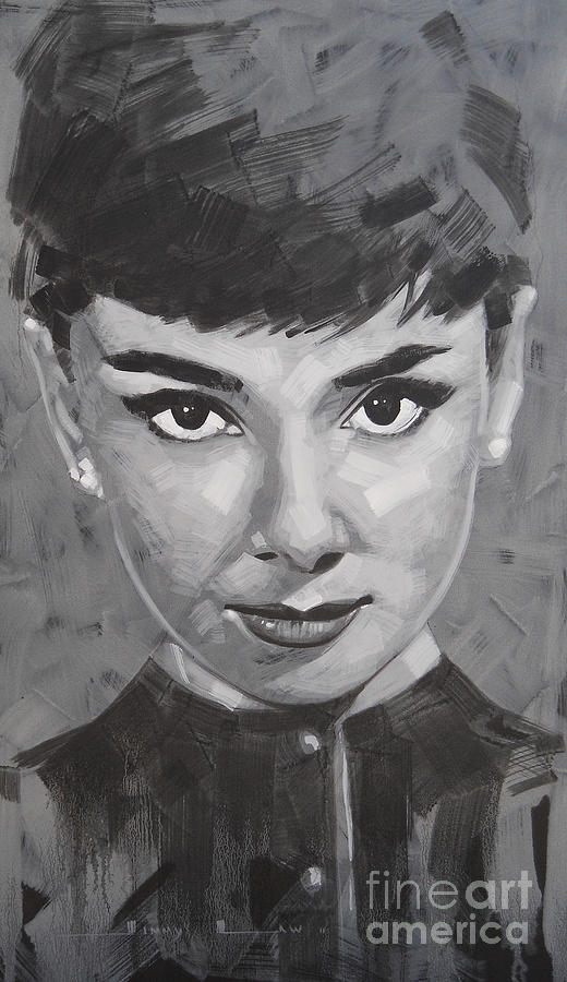 Audrey Hepburn Painting Audrey Hepburn Fine Art Print Jimmy Law