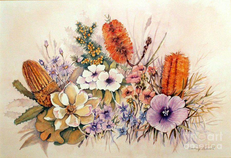 Australian Wildflowers Bm2 Painting by Audrey Russill