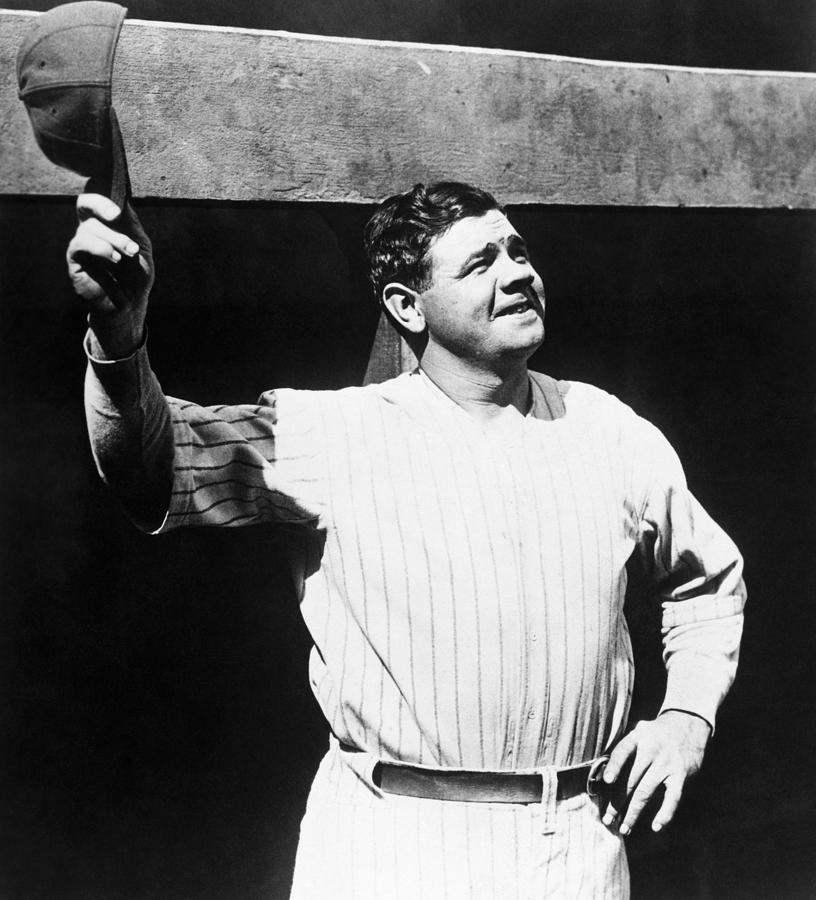 Babe Ruth In The New York Yankees by Everett