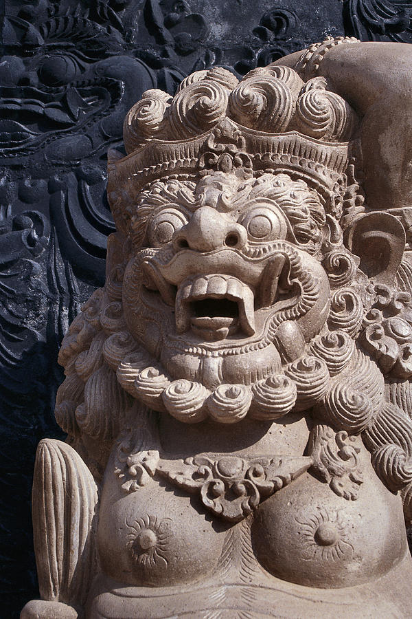 Bali Hindu Temple Sculpture Photograph - Bali Guardian I by Sharon Hudson