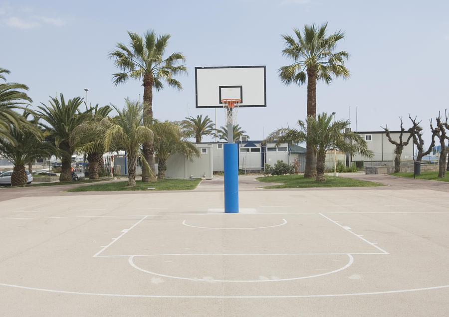 Basketball Court With Palm Trees Arma Photograph by Iain Sarjeant