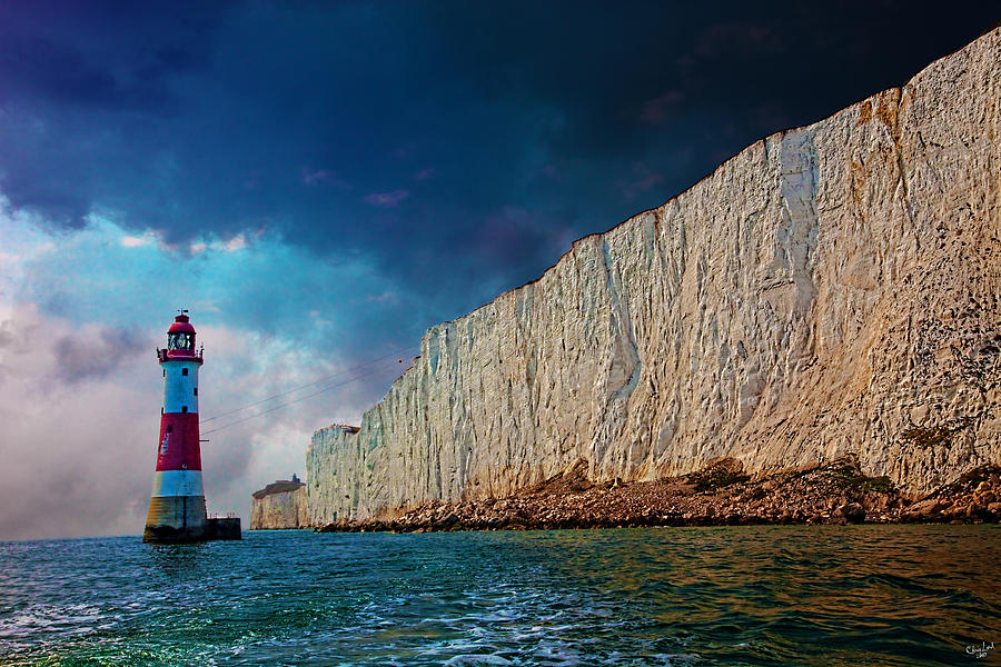 Beachy Head Lighthouse And Cliffs By Chris Lord 7845