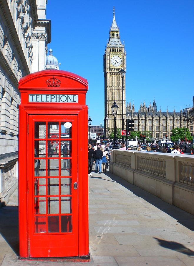 Big Ben And A Phone Box Photograph by Graham King