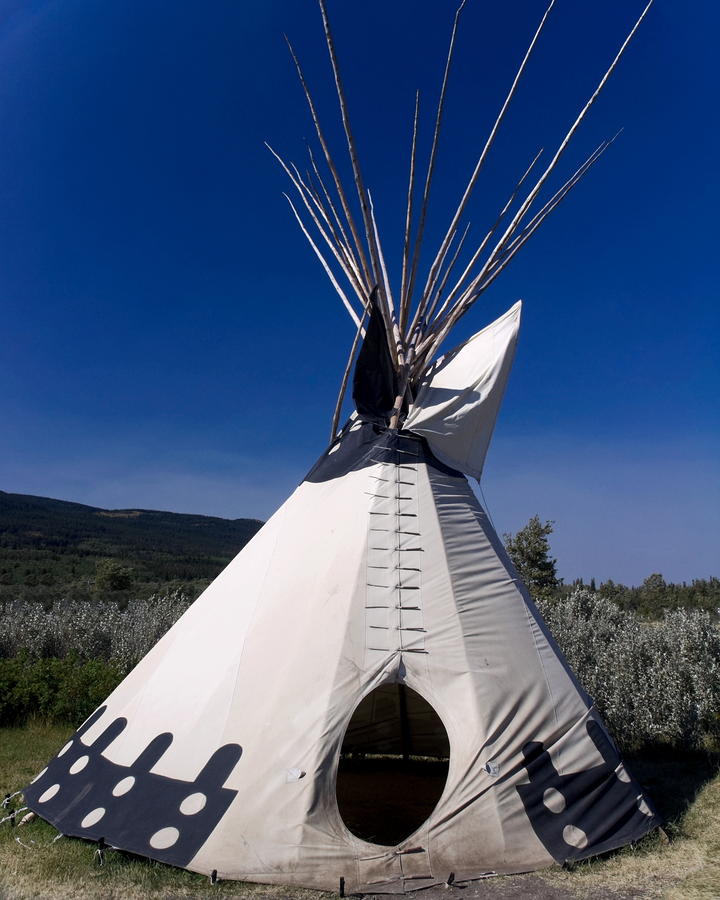 Blackfeet Indian Teepee by Sally Weigand