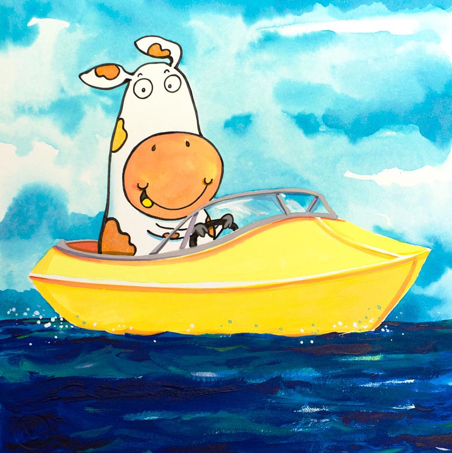 Boating Cow by Scott Nelson