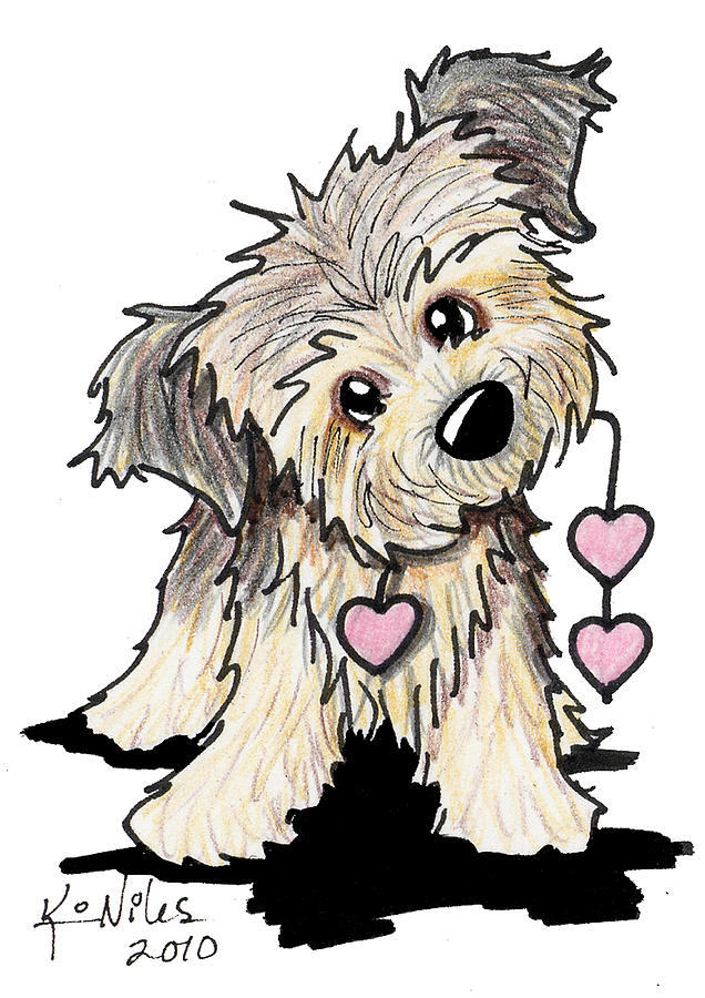 Border Terrier Heart Strings by Kim Niles