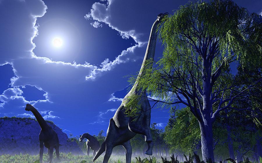 Brachiosaurus Dinosaurs Artwork Photograph By Roger Harris Fine Art