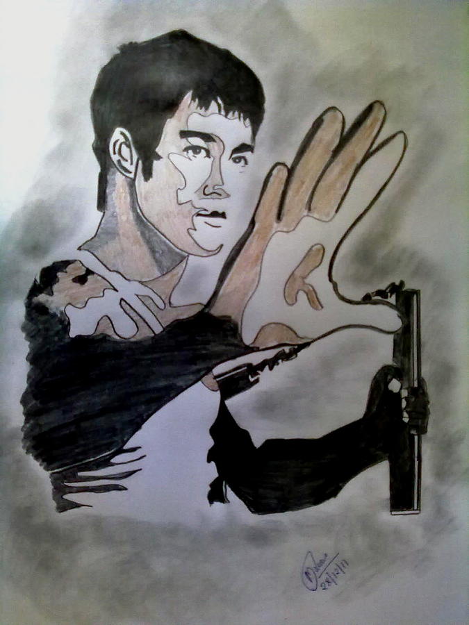 Bruce Lee Drawing by Mrunal Dhurwe