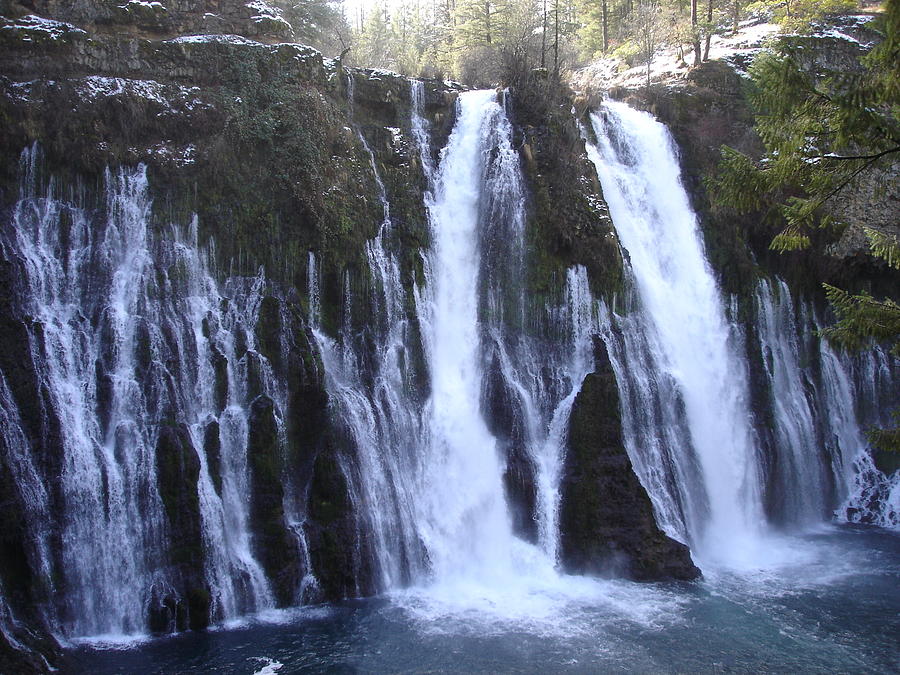 Burney Falls Winter Photograph by Cyndi Combs