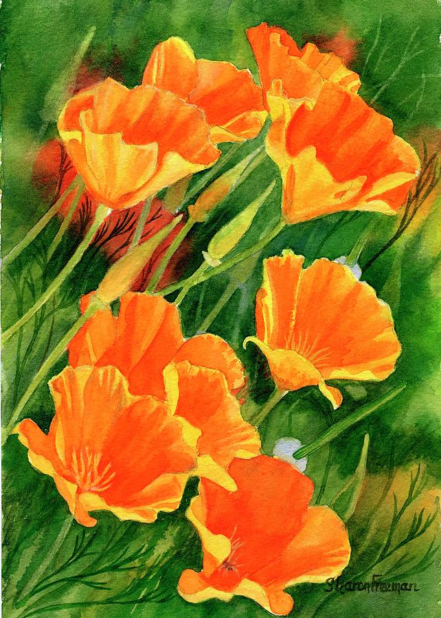California Poppy Painting