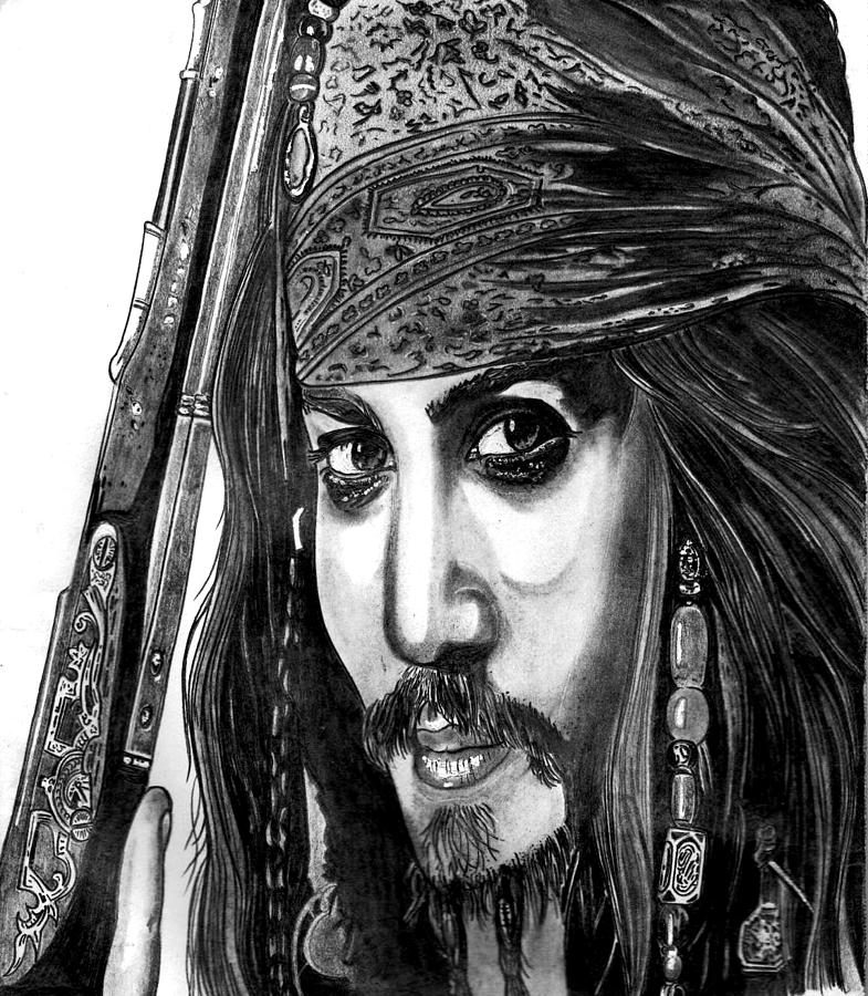 Captain Jack Sparrow Drawing by Ralph Harlow