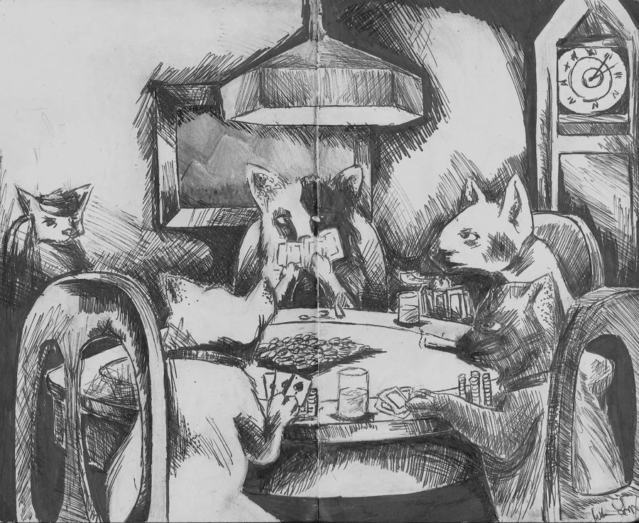 Cats Playing Poker
