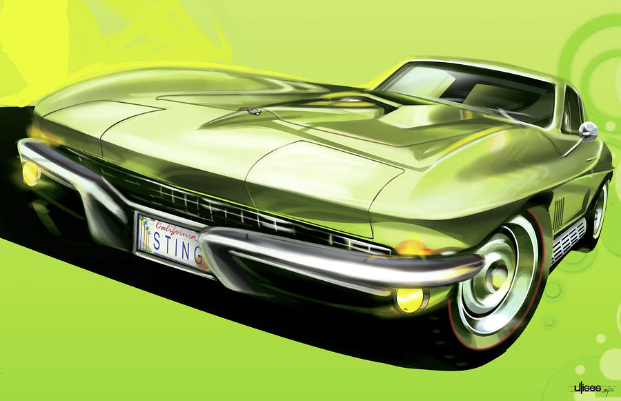 Chevrolet Corvette C2 Sting Ray Painting Chevrolet Corvette C2 Sting Ray