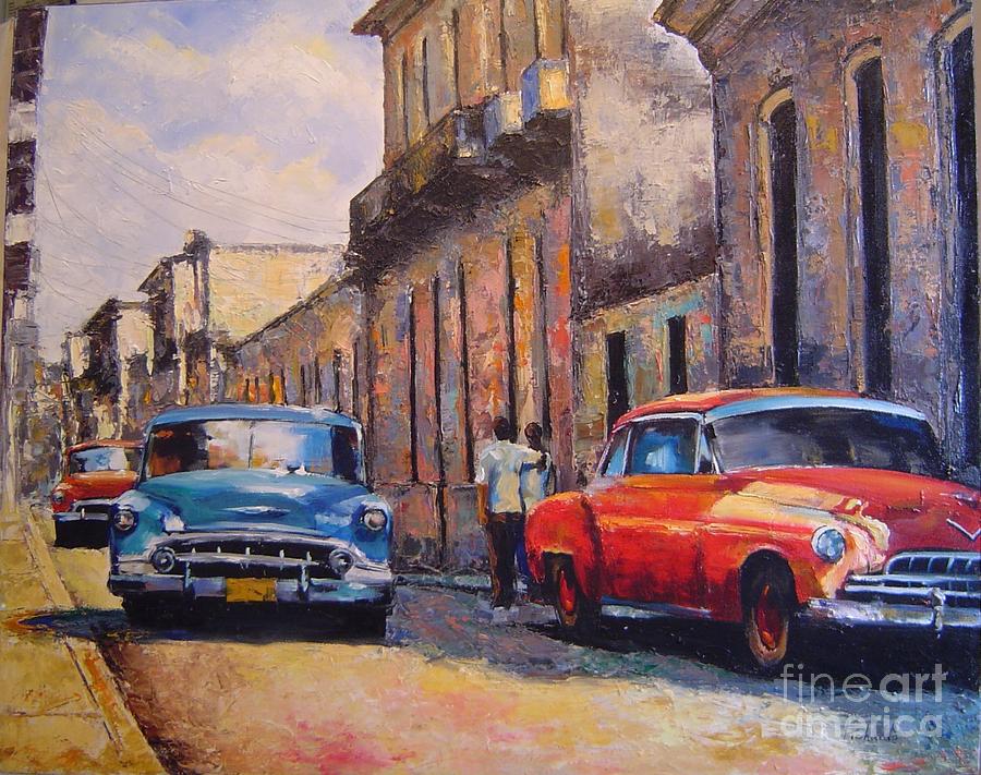 Chevy 53 in Havana Painting Haydee Pichardo