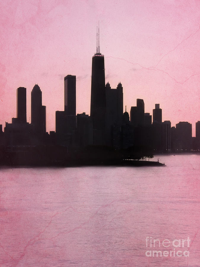 Chicago Skyline In Pink Photograph by Sophie Vigneault