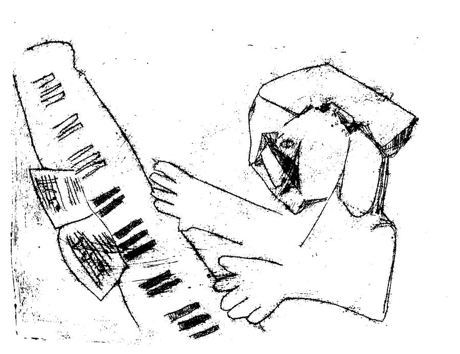 drawing of piano