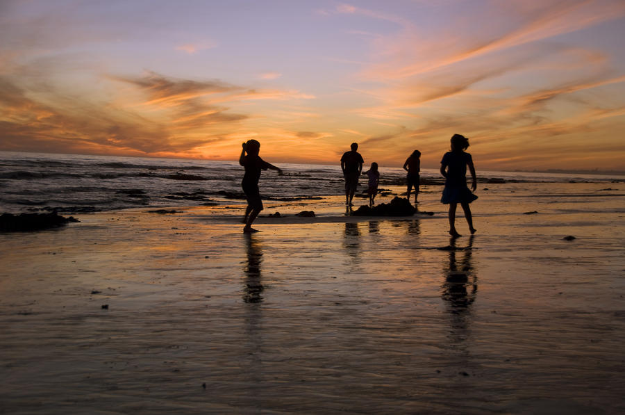 Beach Children Playing