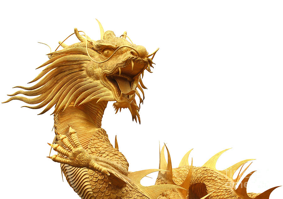 Chinese Dragon Sculpture By Phalakon Jaisangat