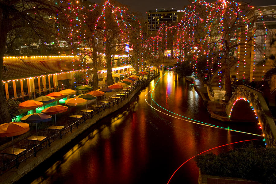 Christmas On The Riverwalk 2 Photograph by Paul Huchton