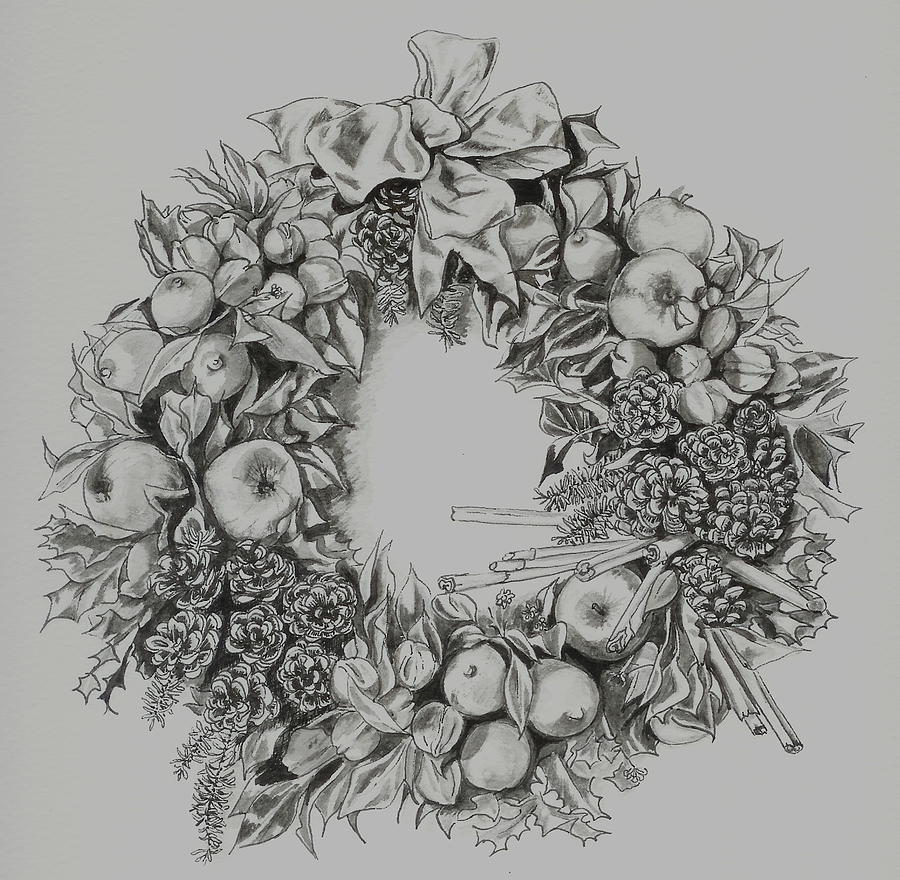 Christmas Wreath by Yvonne Ayoub