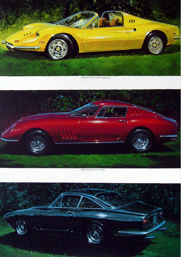 Classic Ferraris Painting Marty Coulter