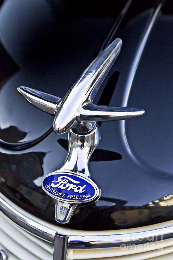 Classic Ford Hood Ornament Photograph - Classic Ford Hood Ornament Fine