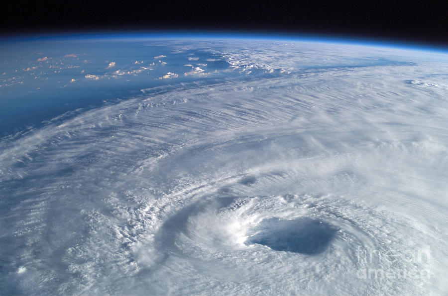 Close-up View Of The Eye Of Hurricane Photograph by ...
