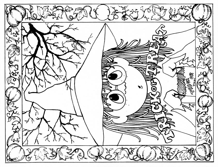halloween art coloring pages - photo #21