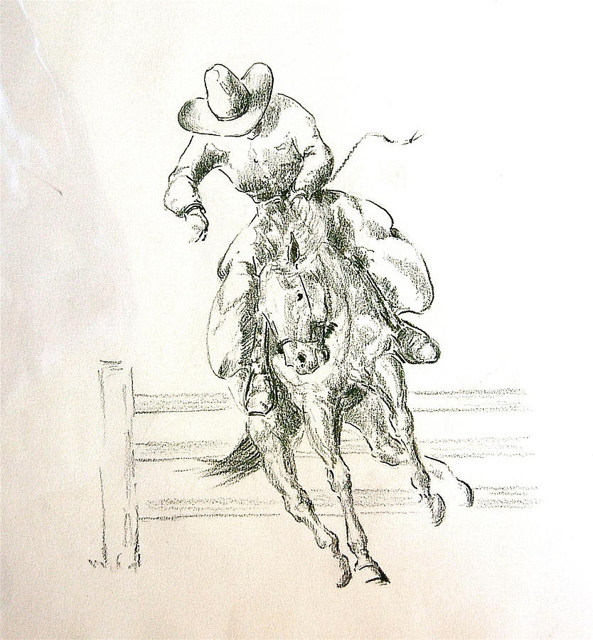 Cowboy On Bucking Horse by Smart Healthy Life