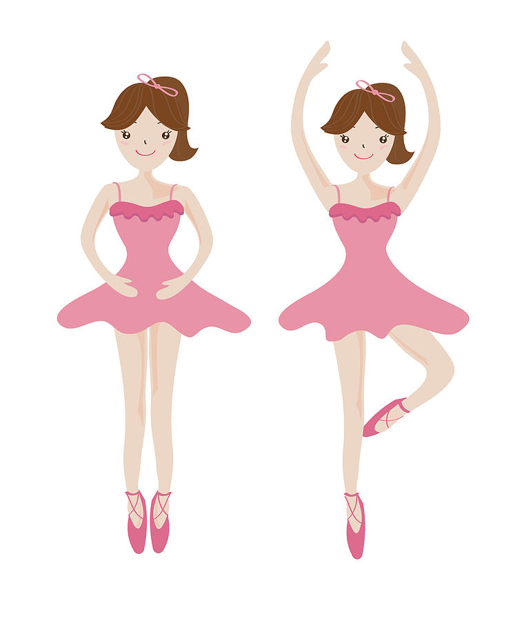 Cute Woman Ballet Dancer Digital Art by Kittikun Atsawintarangkul