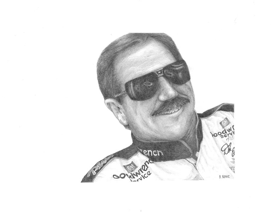 Dale Earnhardt 1 Drawing by Rick Yanke