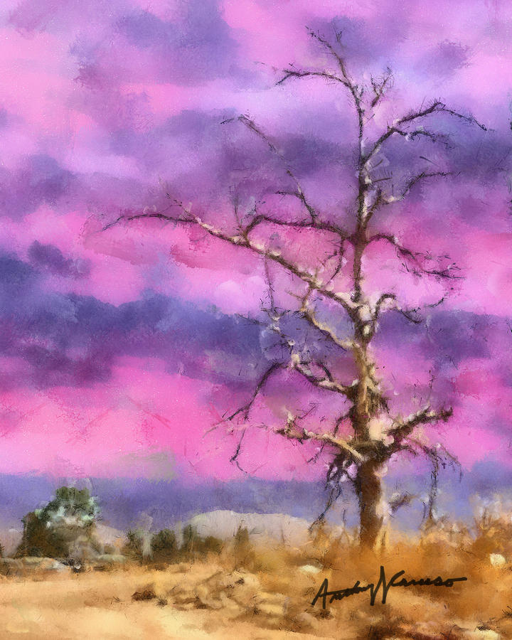 dead tree watercolor