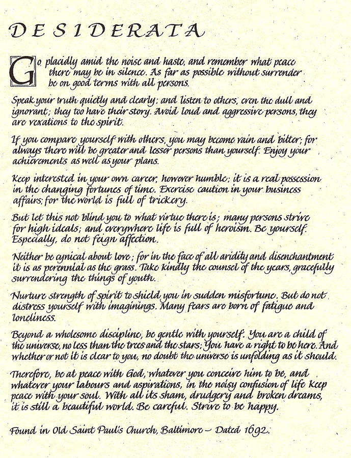 essay about desiderata poem essay about desiderata poem
