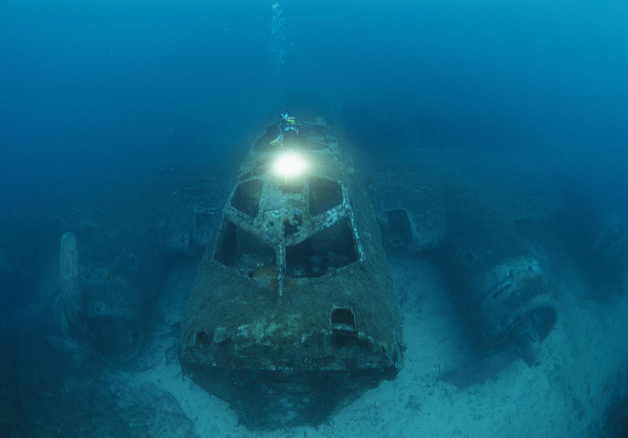 Sunken+Planes Diver In Sunken Plane is a photograph by Alexis Rosenfeld which was ...
