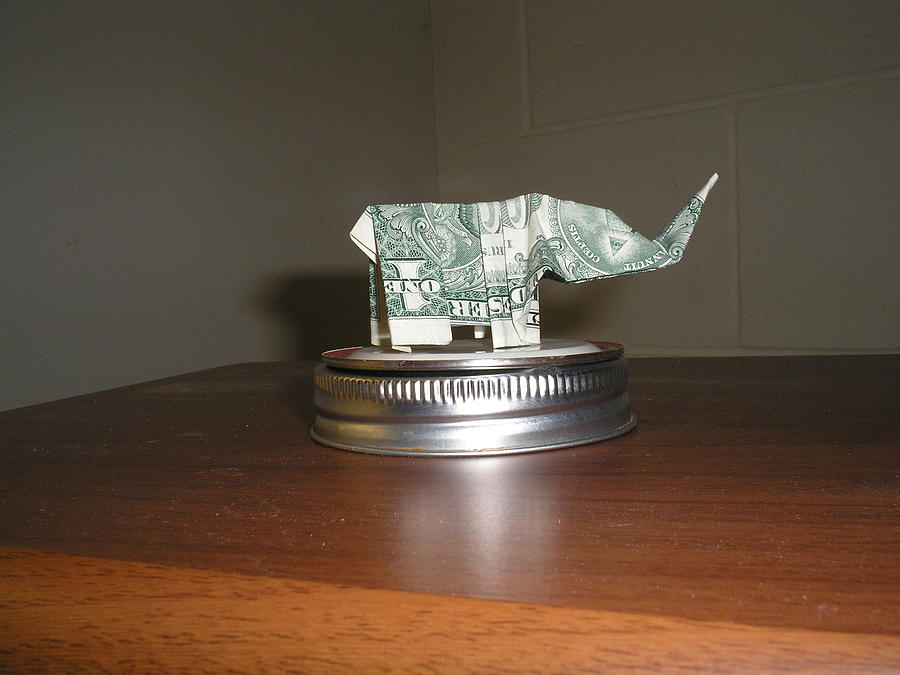 dollar bill elephant