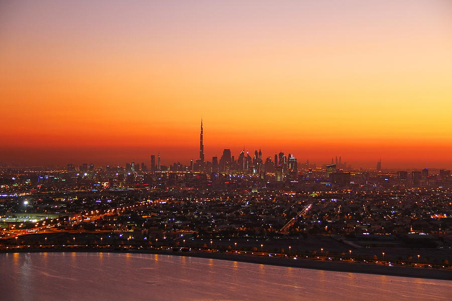Dubai At Sunset Photograph by Hussein Kefel