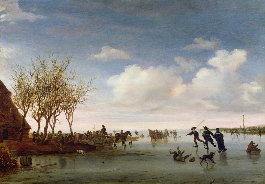 Dutch Landscape With Skaters by Salomon van Ruysdael