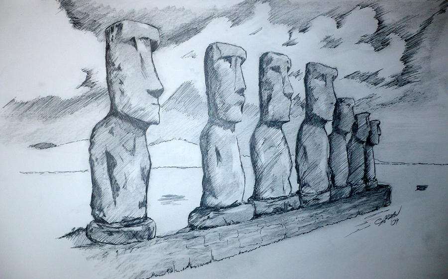 Easter Island by Eric A Carman Sr