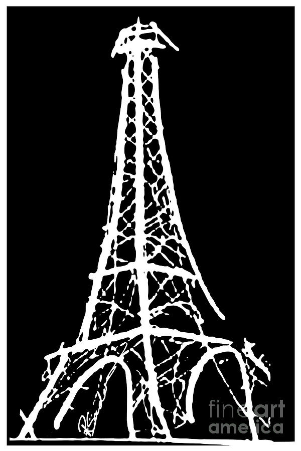 eiffel tower white