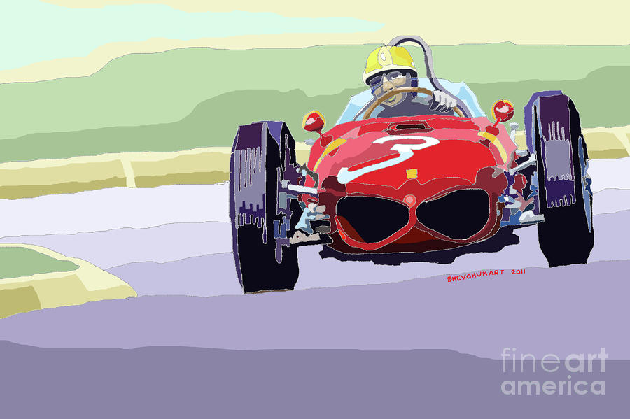 Ferrari 156 Dino 1962 Dutch GP Digital Art Ferrari 156 Dino 1962 Dutch GP