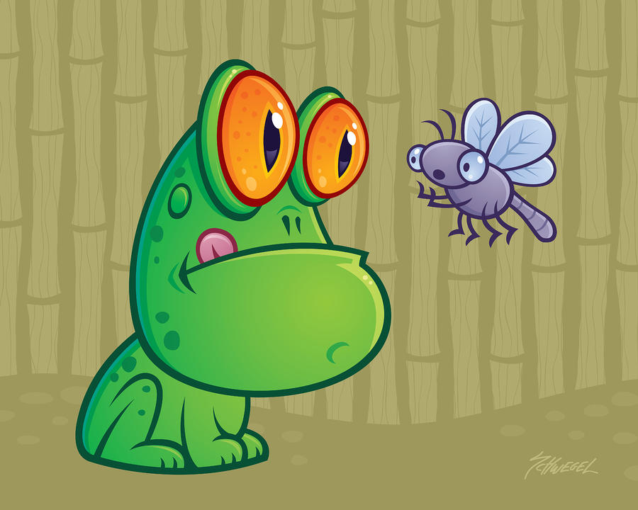 Frog And Dragonfly
