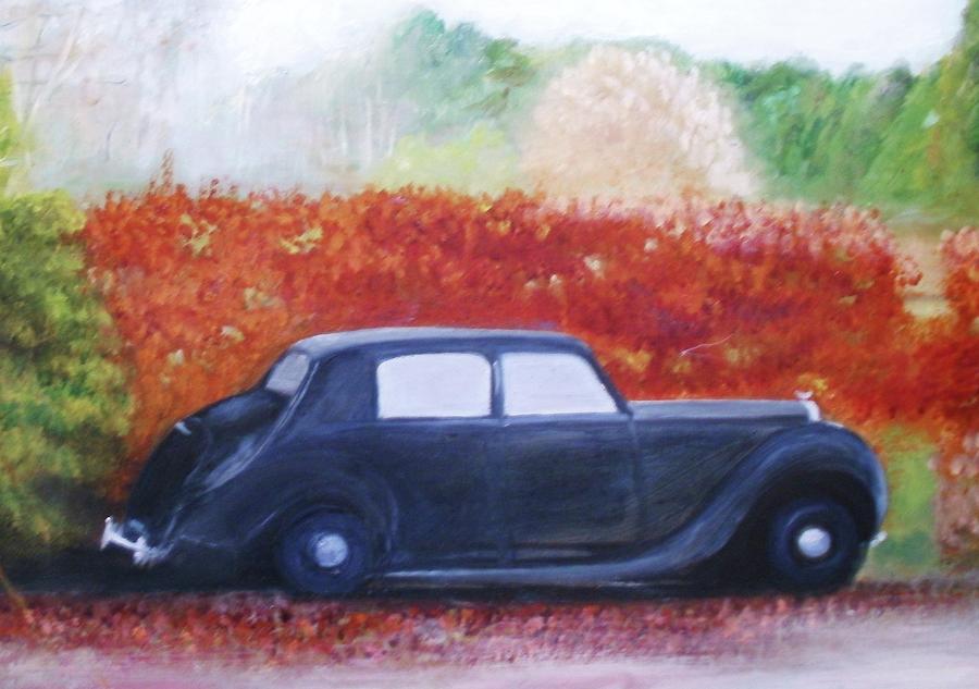 Frost on old Bentley Painting Frost on old Bentley Fine Art Print Marie 
