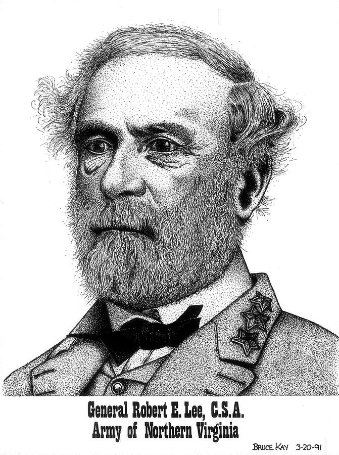 General Robert E. Lee Drawing General Robert E. Lee Fine Art Print