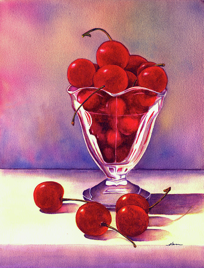 cherries painting