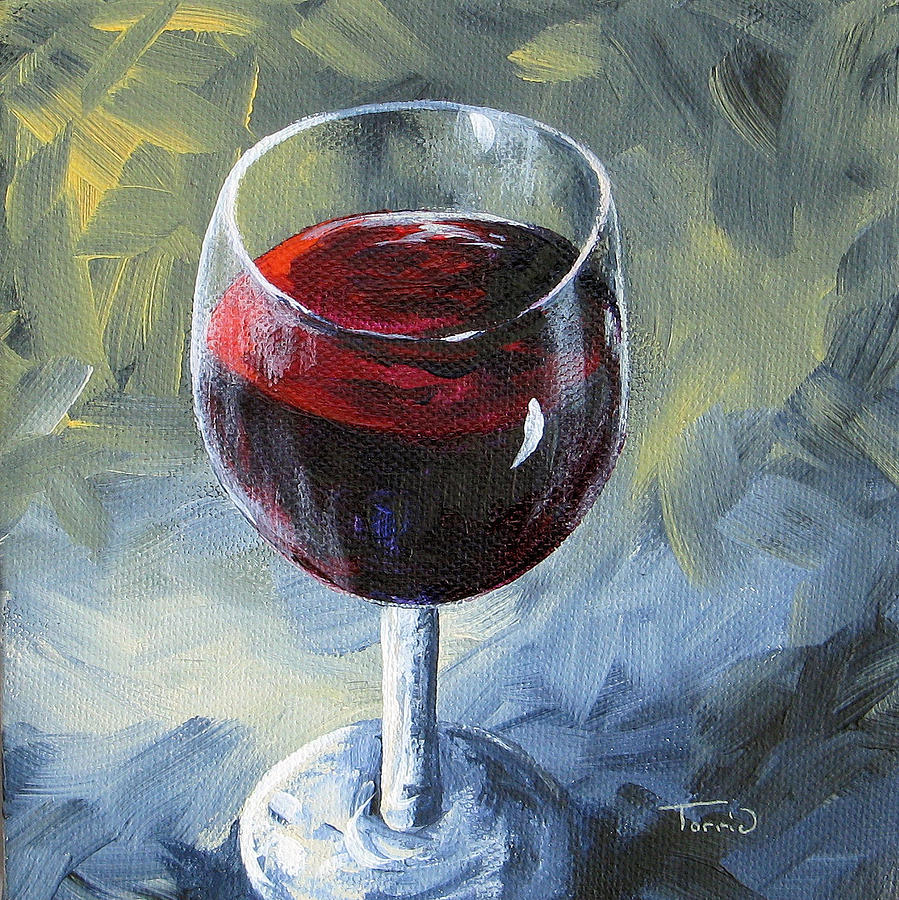 Torrie Of painting Smiley wine  by glass Glass II Red Wine kits