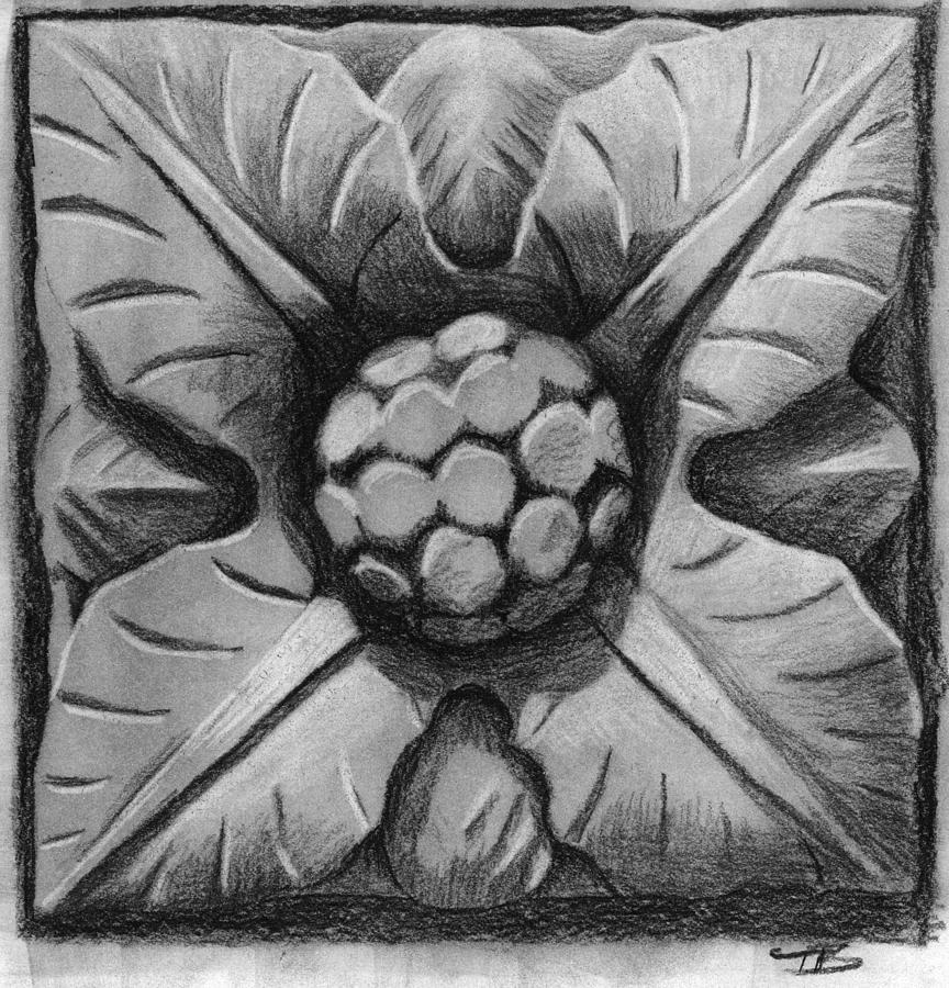 Gothic Flower Drawing Gothic Flower Fine Art Print