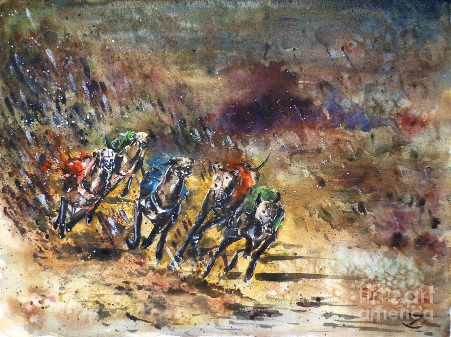 Greyhound Racing By Zaira Dzhaubaeva