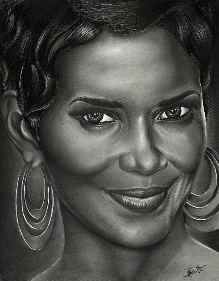 Halle Berry Drawing By Jeff Stroman Fine Art America