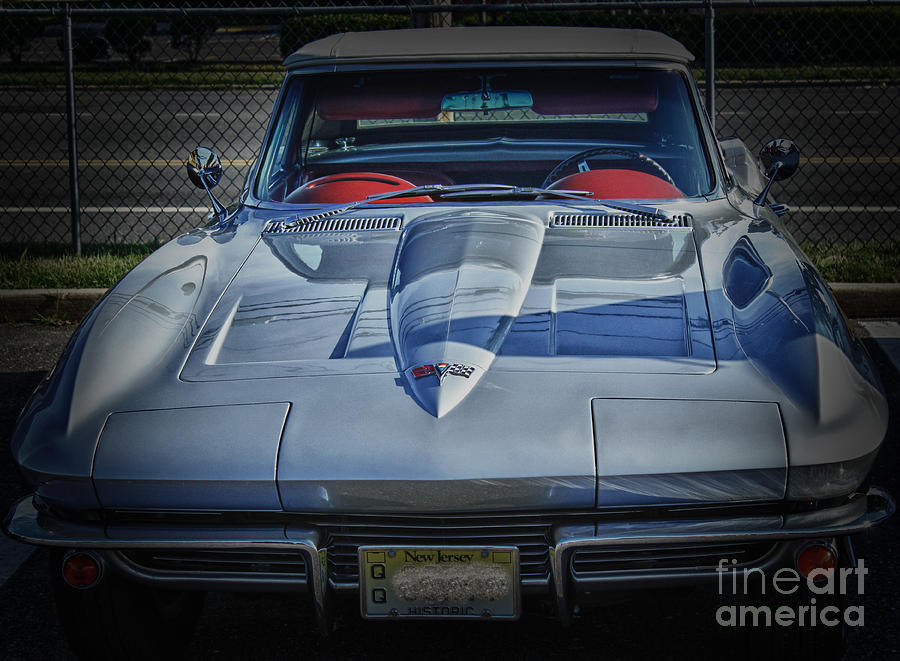 Hdr Corvette Classic Convertible Old School Cool Photo Picture Auto 