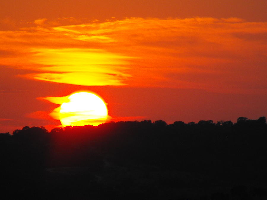 Hot August Sunset In Texas Photograph by Rebecca Cearley